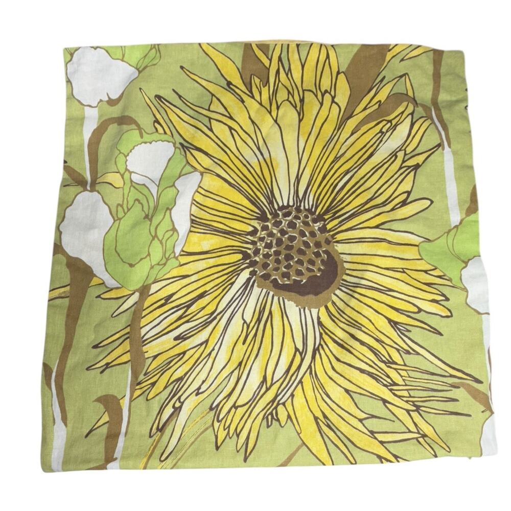 pottery‎ barn sunflower pillow cover Linen Blend Case Spring Summer Cottage Farm
